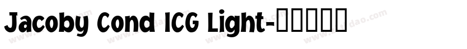 Jacoby Cond ICG Light字体转换